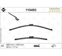 SWF Limpiaparabrisas Visioflex 119493 – 650/430 mm – Delantero, 2 piezas