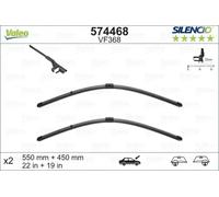VALEO SILENCIO VF368 escobilla limpiaparabrisas - 574468 - Longitud 550mm / 450mm - Cantidad set 2 Unidades - (para vehiculos de conduccion izquierda y derecha)