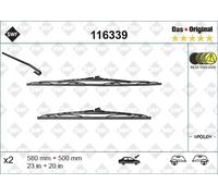 2x Escobilla del limpiaparabrisas delante Escobillas con arco 116339 SWF