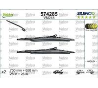 VALEO Silencio Escobilla - VM218 - Kit de Escobillas de Limpiaparabrisas Convencionales Originales Óptimas con Spoiler - 700mm/650mm - Delanteras - Juego de 2 Escobillas - 574285