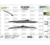 2x Escobilla del limpiaparabrisas delante Escobillas con arco 574290 VALEO