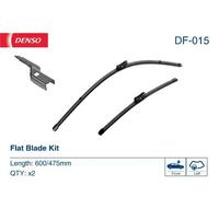 2x Escobilla del limpiaparabrisas Escobilla con hoja plana DF-015 DENSO para VW