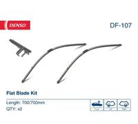 2x Escobilla del limpiaparabrisas Escobilla con hoja plana DF-107 DENSO para VW