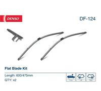 2x Escobilla del limpiaparabrisas Escobilla con hoja plana DF-124 DENSO para BMW