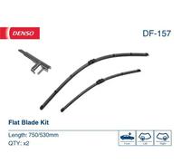 2x Escobilla del limpiaparabrisas Escobilla con hoja plana DF-157 DENSO para BMW