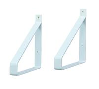 2x Escuadras para Estanterias de Pared Soportes para Estantes Pesados en Metal Soportes para Estanterías Flotantes en Hierro,para Decoración Estar,Dormitorio,con Tornillos,Blanco (25cm)