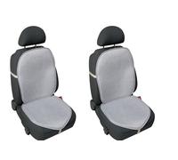 2x Espalda Cubierta de Asiento Coche Universal Fresco Lino Verano Gris Claro