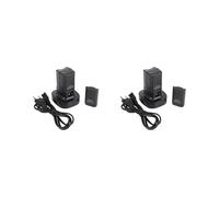 2X Estacion del Muelle de Cargador Doble con 4 Piezas 4800Mah Bateria Recargable Luz de Carga LED para 360 Controlador Enchufe de la Ue