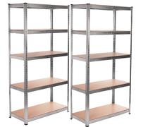 2x estantería metálica 175 kg x5 180x90x40cm GreenBlue galvanizada plegable