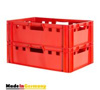 2x Euro Apilamiento Plástico Industrial Caja Almacenamiento Eurobox E2 Kingpower