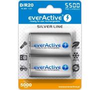 2X EverActive D R20 BATERÍAS Alkalinas 1.5V Silver Line 5500mAh