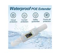 2X Extensor POE A Prueba de Agua de 1000 Mbps, 48 V, 30 W, Conexión Estándar, una Entrada y Salida, 100 M/250 M, IEEE802.3af/At, para Cámara con