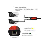 2X Extensor POE de 2 Puertos 100Mbps con EstáNdar IEEE 802.3Af para Cámara IP NVR AP IP VOICE POE Extend 100 Metros para Rango POE