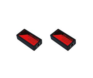2X Extensor POE de 2 Puertos 100Mbps con EstáNdar IEEE 802.3Af para Cámara IP NVR AP IP VOICE POE Extend 100 Metros para Rango POE