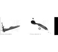 2x Extremos de barra de dirección BLUE PRINT Parte delantera I+D para HONDA VI