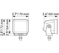 2x Faro de largo alcance montaje exterior 1FA 358 176-801 HELLA