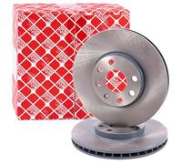 2x FEBI BILSTEIN Disco de freno Delantero Ø256mm Espesor: 24mm Corona de Agujeros - Ø: 100mm ventilación interna 17210