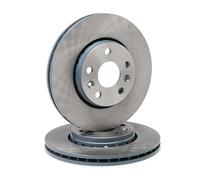 2x FEBI BILSTEIN Disco de freno Delantero Ø280mm Espesor: 24mm Corona de Agujeros - Ø: 108mm ventilación interna 12097 Compatible con RENAULT MEGANE II Ranchera familiar KM0/1 KANGOO Express FW0/1