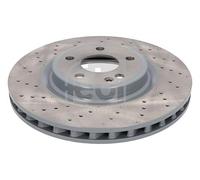 2x FEBI BILSTEIN Disco de freno Delantero Ø320mm Espesor: 30mm Corona de Agujeros - Ø: 112mm perforado/ventil. int. 107501 Compatible con MERCEDES-BENZ Clase A W176 Clase B W246, W242 CLA Coupé C117