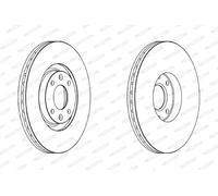 2x FERODO Disco de freno Delantero Ø302mm Altura: 34,2mm Espesor: 26mm ventilado DDF1442C