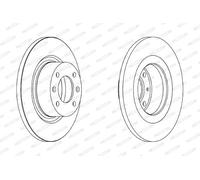2x FERODO Disco de freno Trasero Ø276mm Altura: 62mm Espesor: 14mm macizo DDF1157C