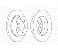 2x FERODO Disco de freno Trasero Ø298mm Altura: 71mm Espesor: 16mm Corona de Agujeros - Ø: 130mm macizo FCR311A Compatible con MERCEDES-BENZ Sprinter 3.5-T Furgoneta W906 Sprinter 3.5-T Bus W906