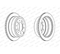 2x FERODO Disco de freno Trasero Ø329mm Altura: 102,7mm Espesor: 18mm ventilado DDF1597C-1