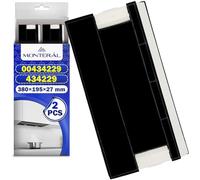 2x Filtro Carbon Activo Campana Extractora 380x195x27mm para Bosch 00434229