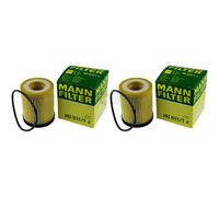 2x Filtro De Aceite Original MANN-FILTER HU 611/1 X Filtro De Aceite