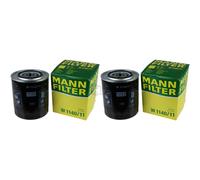 2X Filtro De Aceite Original MANN-FILTER W 1140/11