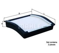 2x Filtro de cabina Filtro de partículas LA 615/S KNECHT para BMW 3 Compact