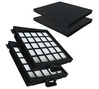 2X Filtro Hepa + 2X Filtro Motor para Aspiradora Philips Easylife FC8144, FC8145, FC8146, FC 8144, FC 8145, FC 8146 Easy Life