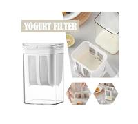 2X Filtro y Colador de Yogur de 1100 Ml, Caja Transparente de Malla Fina, Separador de Humedad de Queso Casero para Cocina