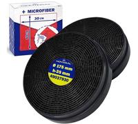 2x Filtros Carbon Campana Extractora Ø175mm 49037930 para Candy para Haier