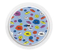 2X Flower Frenzy - Vinilo adhesivo para Freestyle Libre Sensor Color Hellblau