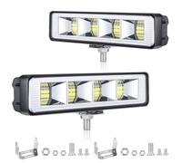 2X Focos de Trabajo LED 25W 12V 24V, 6000LM Luz de Marcha Atrás, IP65 Impermeable Foco LED Todoterreno para Tractor, Excavadora, Furgoneta, Pickup, 4x4, ATV, Barco (Blanco 6500K)