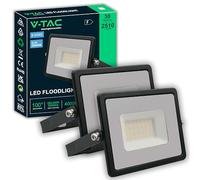 2x Focos LED para Exterior 30W - [ E-SERIES - ALTO RENDIMIENTO ] - 2 PIEZAS - Diseño Moderno - 2510 Lúmenes - IP65 - Proyector para Casa, Garaje, Almacén - Impermeable - Luz Blanco Natural 4000K