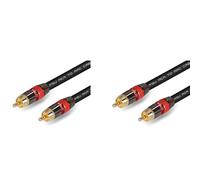 2X FSU Cable de Audio Digital RCA Estéreo Premium RCA Una RCA Cable Coaxial SPDIF Altavoz Macho Cable 2M