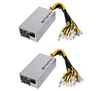2X Fuente de Alimentación APW7 de 1800 W para Mining para Bitmain S9/+/A6/A7/R4/S7/E9 con Conectores 10X PCI-E de 6 Pines