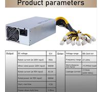 2X Fuente de Alimentación APW7 de 1800 W para Mining para Bitmain S9/+/A6/A7/R4/S7/E9 con Conectores 10X PCI-E de 6 Pines