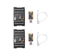 2X FX1N-14MT Placa de Control Industrial PLC+Estuche+Cable USB-TTL MóDulo PLC Entrada/Salida AnalóGica con Riel de GuíA