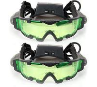 2X Gafas de Vision Nocturna con LED Azul de Manera de Tiron Hacia Fuera para Actividades Nocturnas, Especialmente
