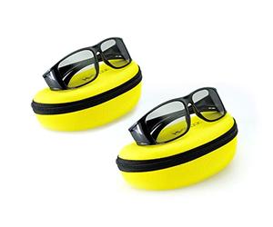 2x Gafas pasivas Hi-Shock 3D para televisores 4K-3D de LG Philips, Grundig, Leon, Sony, Panasonic, Toshiba, compatibles con AG-F420, PTA417, TY-EP3D20E, PX1821E-1TVA, con estuche