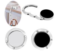 2X Gancho plegable para bolso, Cuelga Bolsos Mesa, Hasta 3 kg | Ganchos para Bolsas Antideslizantes Plegables, hasta 3 kg, para Bolsos en el Escritorio, Restaurante, Percha-Black Flash