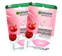 Garnier Skinactive - Mascarilla para labios secos de tela con sabor a cereza - 2 paquetes con 1 tratamiento desechable