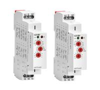 2X GEYA GRT8-M1 Encendido Off Relay Relay 16A AC / DC12V-240V Multifunción Din Rail Relé de Temporizador Automático