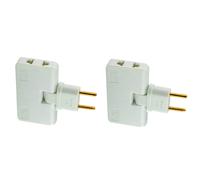 2X Gire El Convertidor de Enchufe de la UE 3 En 1 Extensor de Salida Giratorio Enchufe de Extensión de 180 Grados Adaptador de Salida de Enchufe