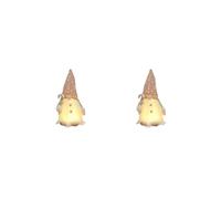 2X Gnomos Navideños de Peluche para Decoración Navideña Muñeco Rudolph con Luz LED Adorno de Elfo Sin Rostro Regalos de Navidad Año Nuevo-A