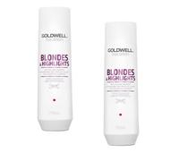 2x Goldwell Champú Anti-Encrespado Para Rubios Y Mechas, 2x 250 ml