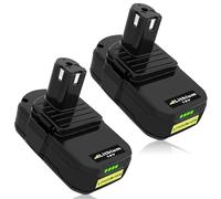 2X Goodexo P108 18V 3.0Ah Batería de Repuesto para Ryobi 18V P108 Li-Ion Batería para Ryobi RB18L50 RB18L40 RB18L25 BPL-18 (Verde)